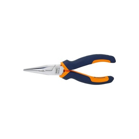 Garant Straight Snipe Nose Pliers with Grips, Chrome-plated, Overall Length: 160mm 713040 160